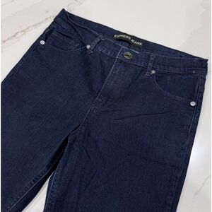 Express Jeans Womens 8 Blue Dark Wash Ankle Legging High Rise 90s City‎ Preppy